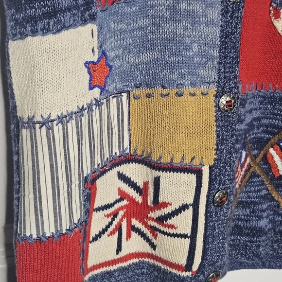 EUC Vintage Cambridge Country Store Americana USA Vest Patchwork Women's… - Picture 3 of 9